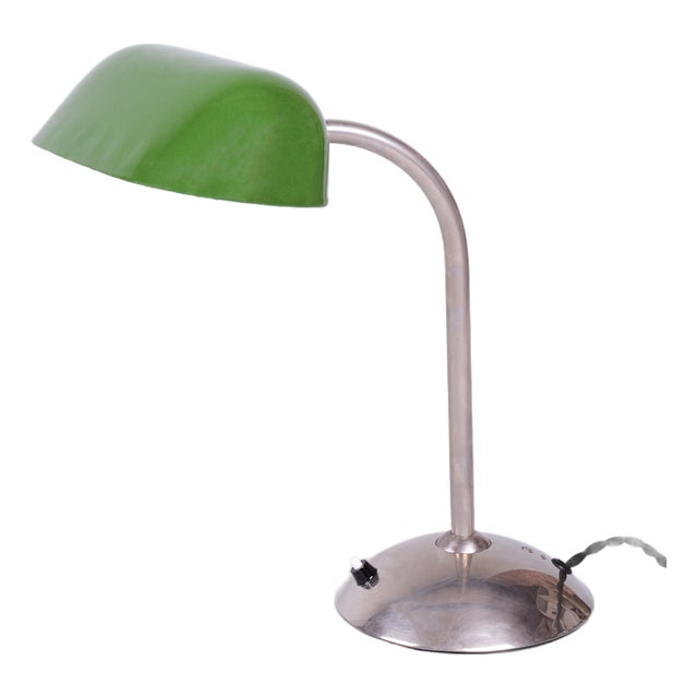 Bauhaus Table Lamp in Chrome and Steel from Franta Anýž, Czech, 1930s For Sale