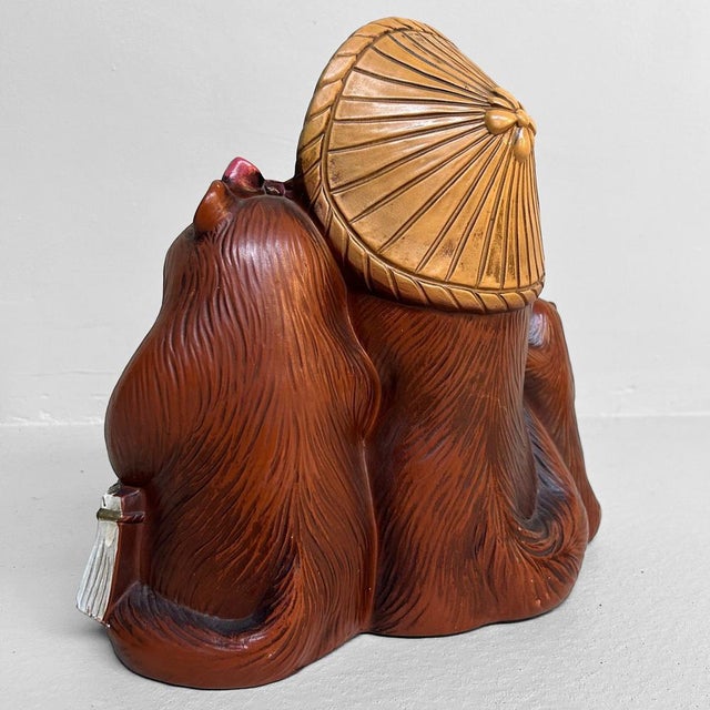 Brown Vintage Ceramic Tanuki Family, Shigaraki, Japan, 1980s For Sale - Image 8 of 11