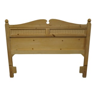Stanley Furniture Chalais Collection Country French Solid White Knotty Pine Queen Size Headboard 94024-40 For Sale