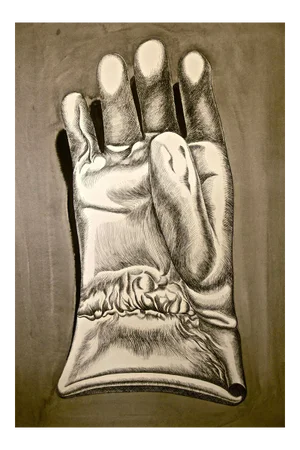 Glove - Original Etching by Giacomo Porzano - 1972 1972