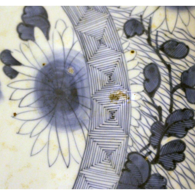 Late 19th Century Japanese Massive Scale Arita Blue & White Charger For Sale In Raleigh - Image 6 of 6
