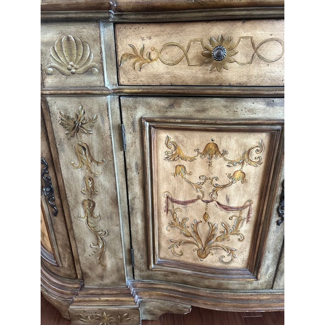 Wood 1990s Hand Painted European Style Buffet For Sale - Image 7 of 9