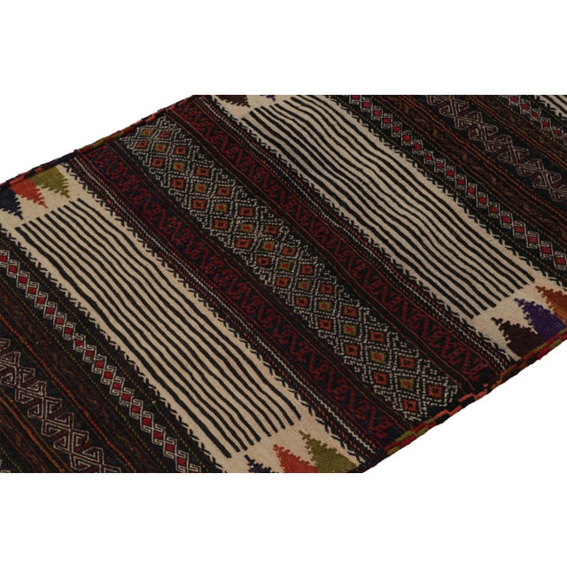 Vintage Afghan Tribal Kilim in Brown With Geometric Patterns, From Rug & Kilim For Sale In New York - Image 6 of 7
