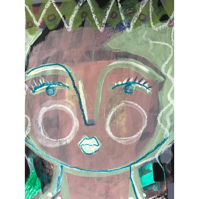 Contemporary “The Queen” Contemporary Mixed Media Artwork by CL Auker For Sale - Image 3 of 4