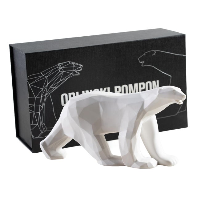 White Pompon Bear from Richard Orlinski For Sale