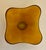 1950s Mid-Century Blenko Wayne Husted Amber Freeform “Amoeba” Art Glass Bowl Sandblasted Makers Mark For Sale - Image 5 of 12