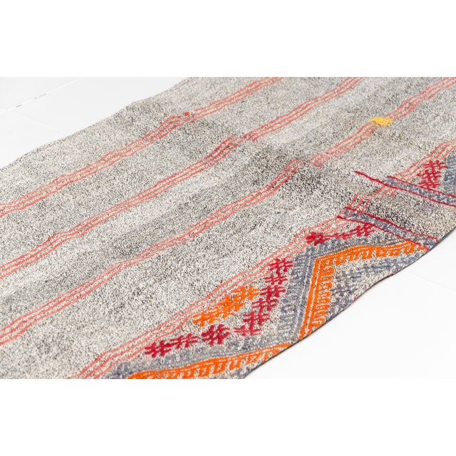 Floral Vintage Kilim Runner For Sale - Image 4 of 10