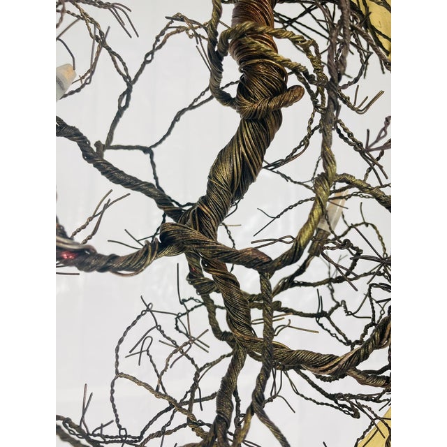 Handmade “Roots” Table Lamp by F+m Fos, Oxidized Gold Ring, Greece For Sale - Image 10 of 18