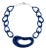 Miriam Salat Classic Navy Blue Resin & White Zircon Sterling Silver Necklace For Sale