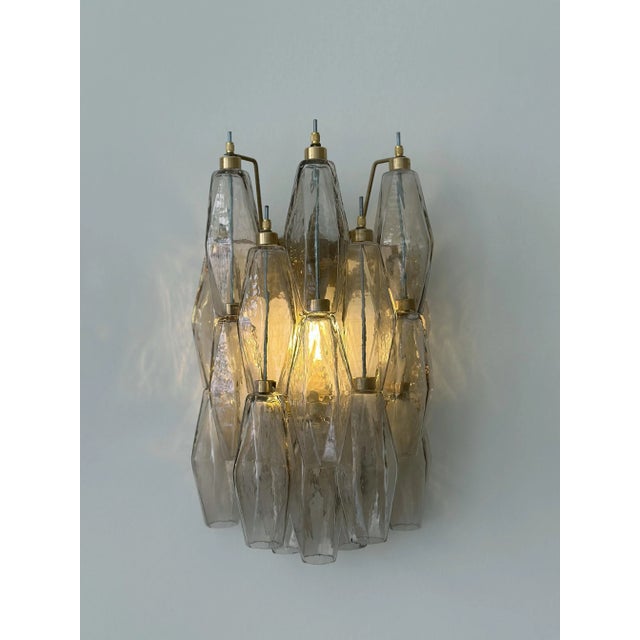 Vintage Murano Corridor Wall Lamps in Sand Beige, Set of 3 For Sale - Image 3 of 9