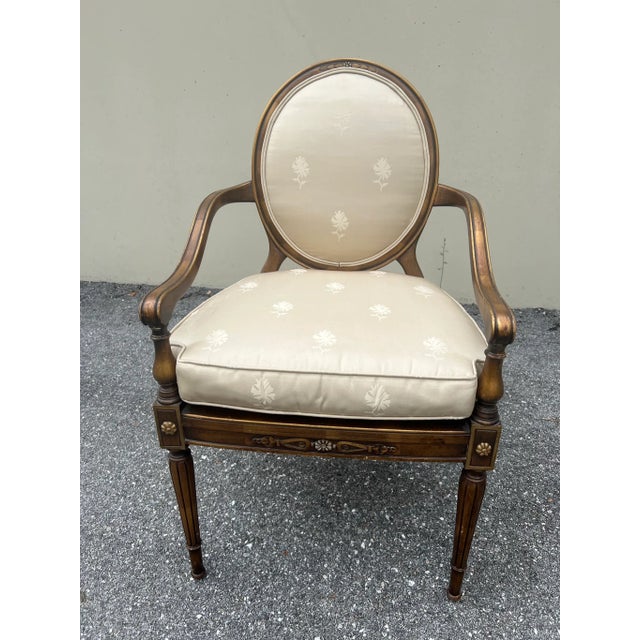 Mid 20th Century Louis XVI Style French Armchair For Sale - Image 4 of 12