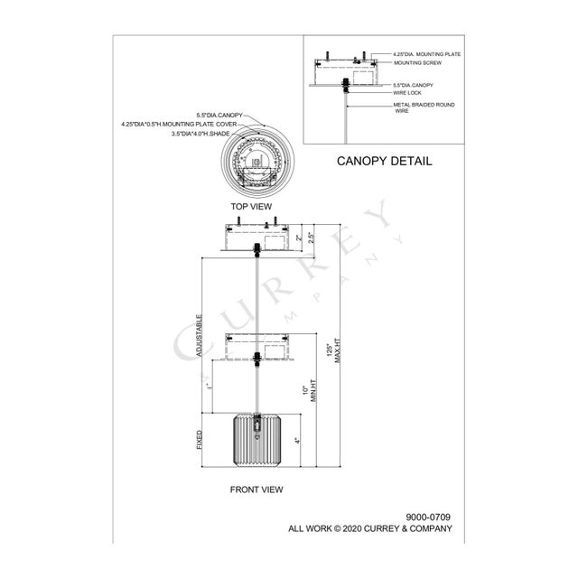 Currey & Company Currey & Company Dove 1-Light Multi-Drop Pendant For Sale - Image 4 of 5