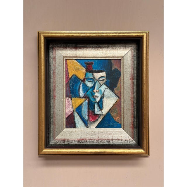 1990s Christian Immonen, Face, 1990, Oil Painting on Panel, Framed For Sale - Image 5 of 18