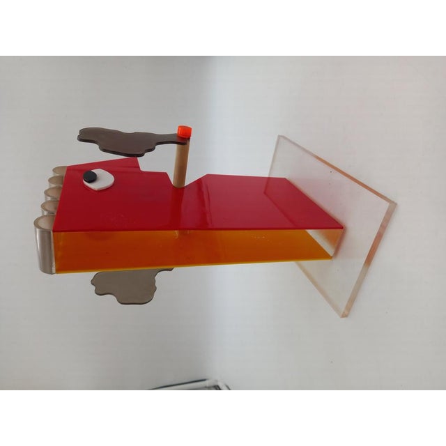 Contemporary Fortunato Depero for Area Studio, Lucky Smoker, 1980s, Plastic Sculpture For Sale - Image 3 of 6