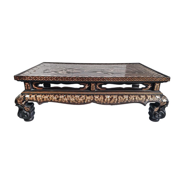 Mid 19th Century Mid-19th Century Mother-of-Pearl Inlaid Altar Table, Japan, Edo Period For Sale - Image 5 of 15
