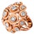 Late 20th Century Size 7 18K Pink Rose Gold Diamond Dome Cocktail Ring For Sale