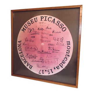 Vintage 1970s "Museu Picasso Barcelona" Poster Framed For Sale