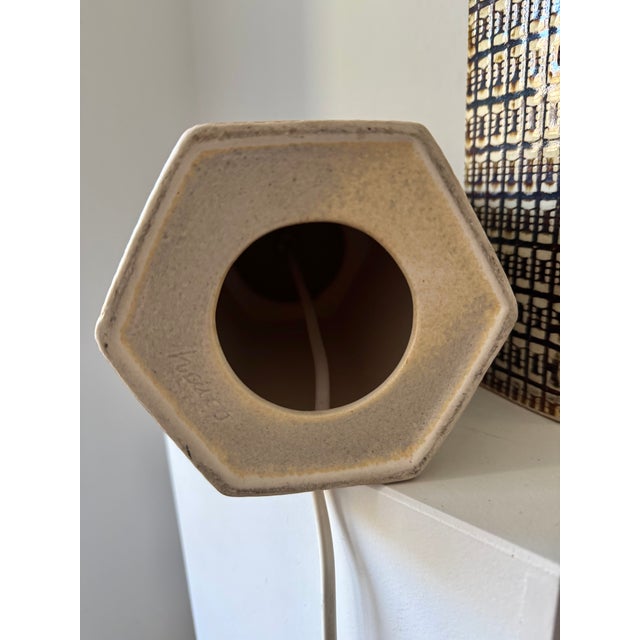 Table Lamps in Stoneware by Haico Nitzsche for Søholm, Denmark, 1960s, Set of 2 For Sale - Image 6 of 7