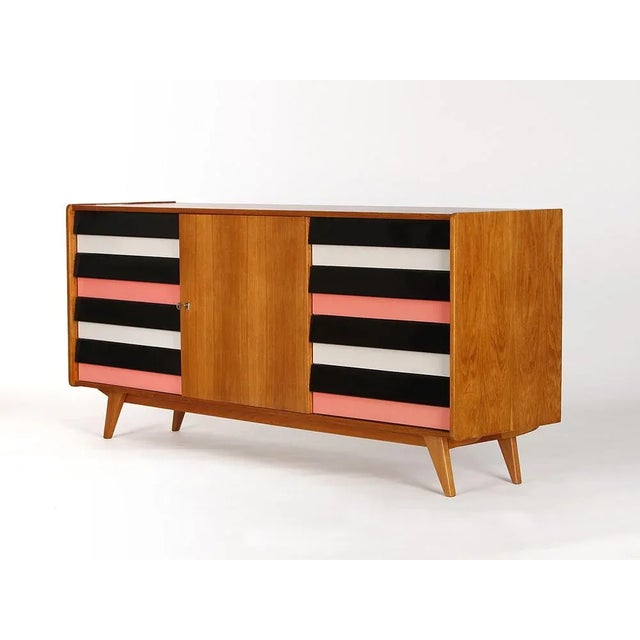 Black Mid-Century Sideboard with Wood Drawers from UP Závody, 1960 For Sale - Image 8 of 11