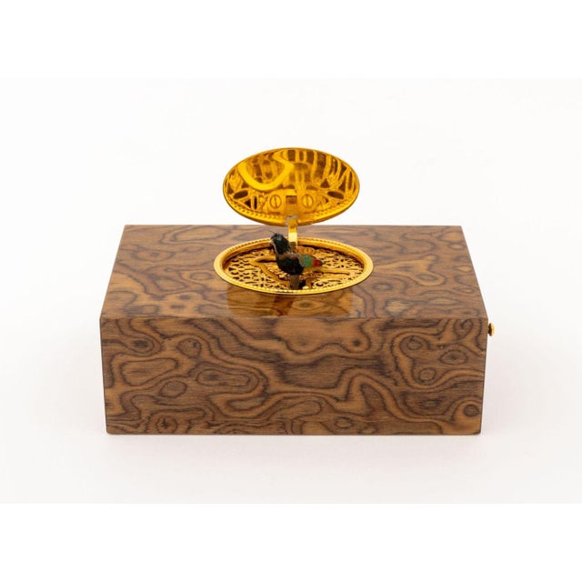 Traditional Reuge Music No. 198 Ash Singing Bird Box For Sale - Image 3 of 11