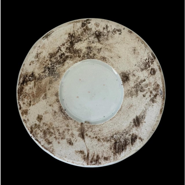 Ceramic Vintage Chinese Porcelain Hat Stand / Brush Pot / Vase. 20th Century. 11”. Signed For Sale - Image 7 of 7