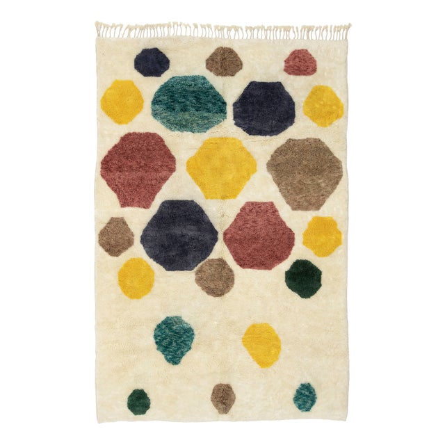 Hand-Knotted Wool Rug by Azele Studio For Sale