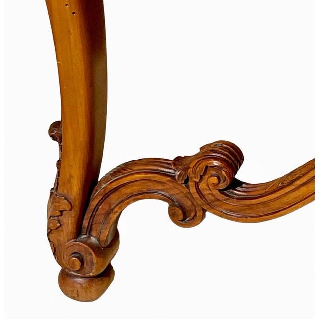 Louis XV Style Walnut Pedestal Table For Sale - Image 9 of 13