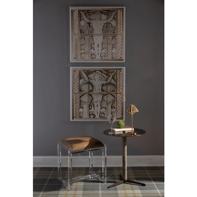 Tivoli Marble Gray/Bronze Drinks Table For Sale In Chicago - Image 6 of 7