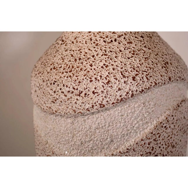 Waved Textured Ceramic Lamps Mid Century Modern - A Pair For Sale In Detroit - Image 6 of 8