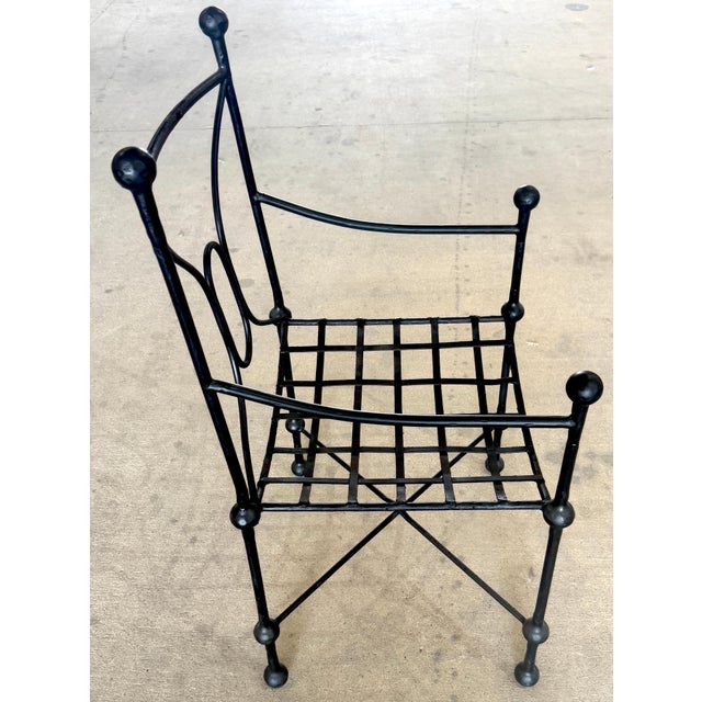 Set of Six Italian Wrought Iron Armchairs, Attributed to Mario Papperzini, 1960s For Sale - Image 16 of 18