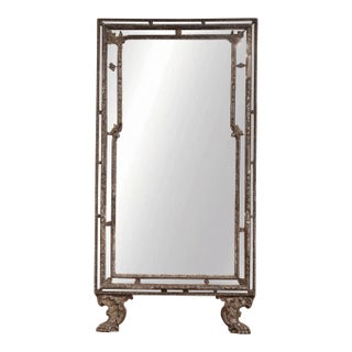 Early 18th Century Tall Baroque Carved, Mecca Silvered and Giltwood Mirror For Sale