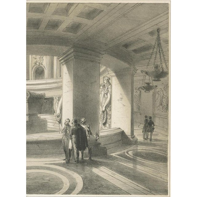 19th Century A. Provost, Tomb of Napoleon, Les Invalides, Paris, 1861, Lithograph For Sale - Image 5 of 9