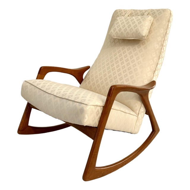 1960s Bröderna Anderssons Danish Modern Teak Rocking Lounge Chair For Sale
