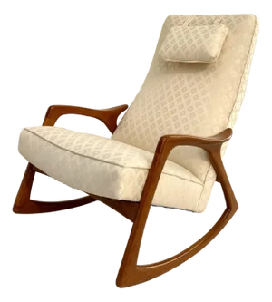 1960s Bröderna Anderssons Danish Modern Teak Rocking Lounge Chair