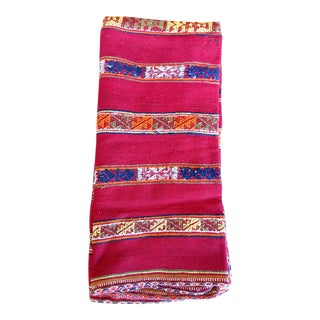 Turn of the Century Peruvian Manta Handmade Alpaca Wool For Sale