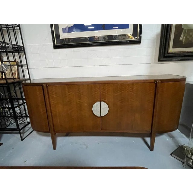 Wood 1980s Jonathan Charles Toulouse Sideboard 83" For Sale - Image 7 of 8