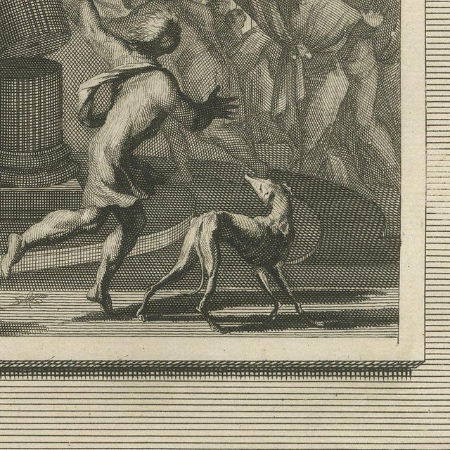 Pieter Mortier, Samson and Delilah and Samson Destroys the Temple of Dagon, Mortier , 1700, Engraving For Sale - Image 6 of 12