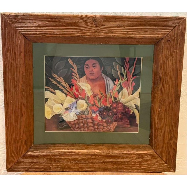 1990s Vintage Mexican Diego Rivera Prints Custom Reclaimed Wood Framed - Set of 4 For Sale - Image 5 of 6