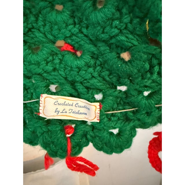 Handmade Hanging Snoopy Crocheted Christmas Tree Decoration. The tree is crocheted around wires that can be adjusted. *It...