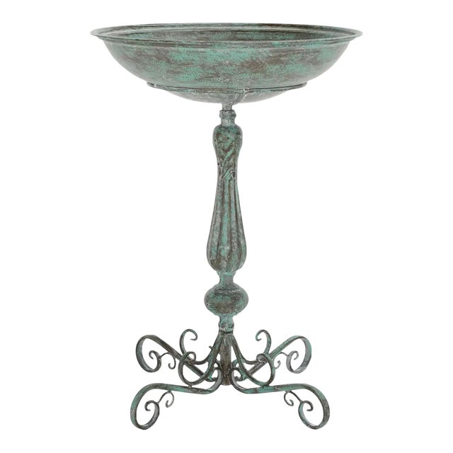 Orian Bird Bath - Antique Dark Green For Sale