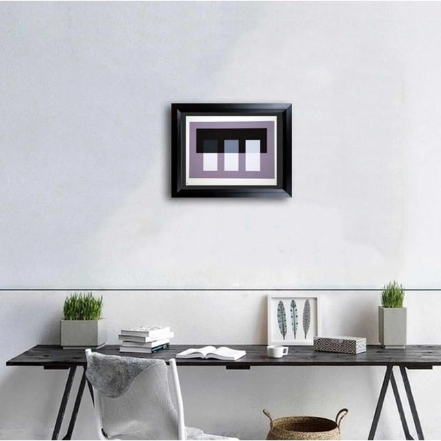 Original color Albers Silkscreen Limited Edition. XI-2a. Size:30,5x20.3cm. Frame Size: 18 x 15in. The colors are part of...