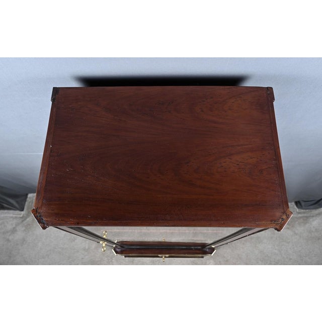 Small Antique Mahogany Display Cabinet, 1890s For Sale - Image 6 of 18