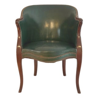 Early 19th Century Georgian Mahogany Leather Tub Chair For Sale