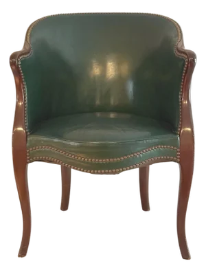 Early 19th Century Georgian Mahogany Leather Tub Chair