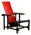 Early Red and Blue Chair by Gerrit Rietveld for Cassina, Italy, 1970s For Sale