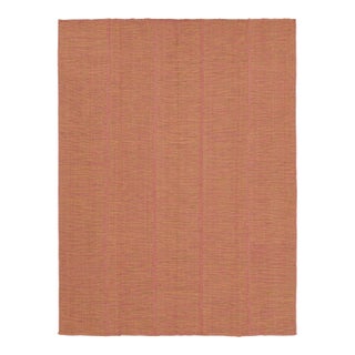 Rug & Kilim’s Contemporary Kilim With Pink, Green and Gold Textural Stripes For Sale