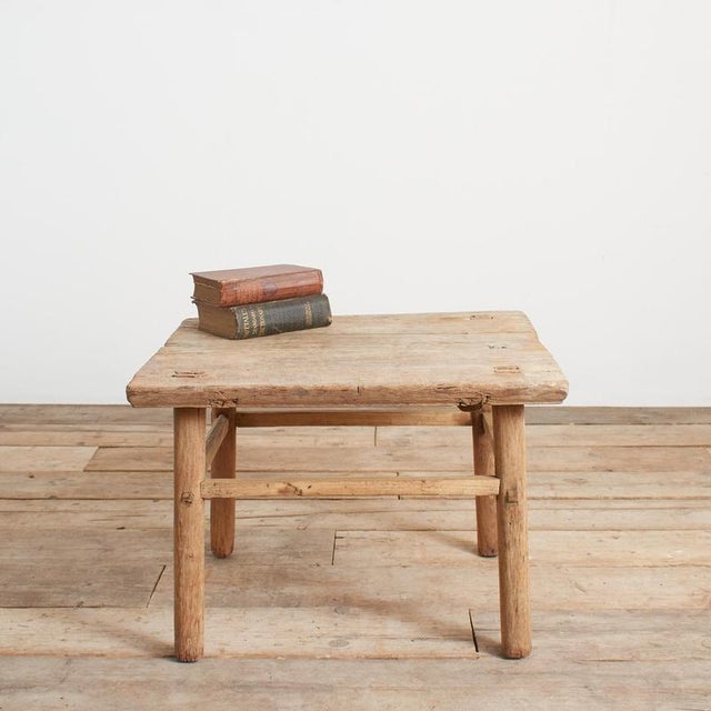 Rustic Square Coffee Table in Wood For Sale - Image 9 of 9
