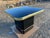 Art Deco Postmodern Side End Coffee Table With Mirror Top & Black Lacquered Pedestal Base For Sale - Image 3 of 15