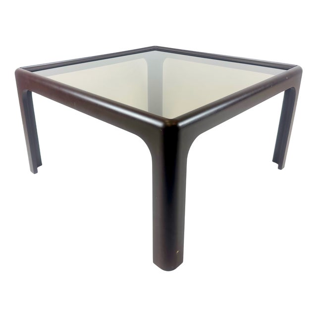 Space Age Coffee Table with Glass Top attributed to Peter Ghyczy for Horn Collection, 1960s For Sale