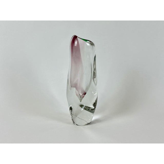 Mid-Century Modern Glass Vase attributed to Rudolf Beránek for Skrdlovice, 1960s For Sale - Image 3 of 8